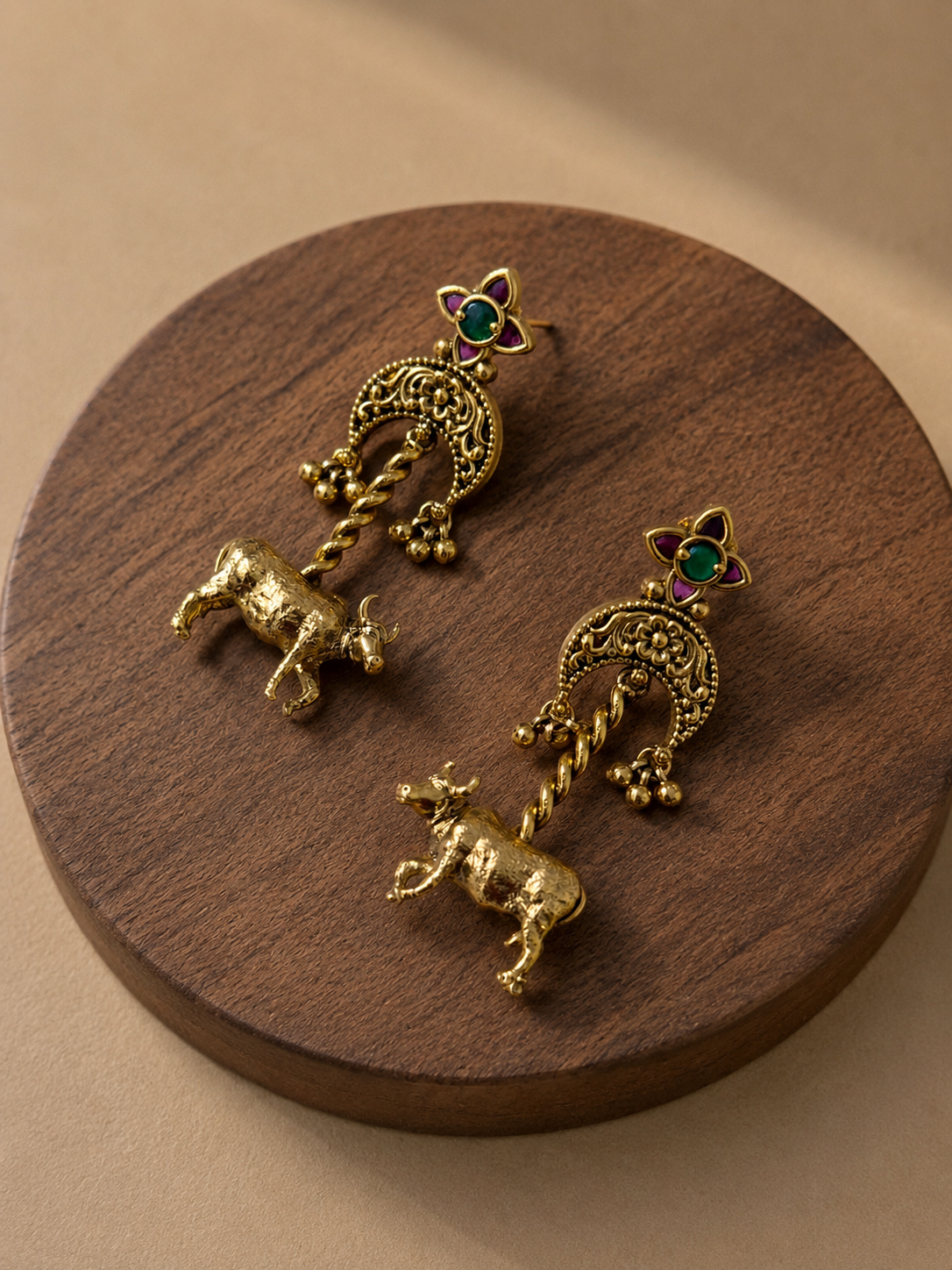 KEMP STONES FLORAL NANDI LONG EARRINGS
