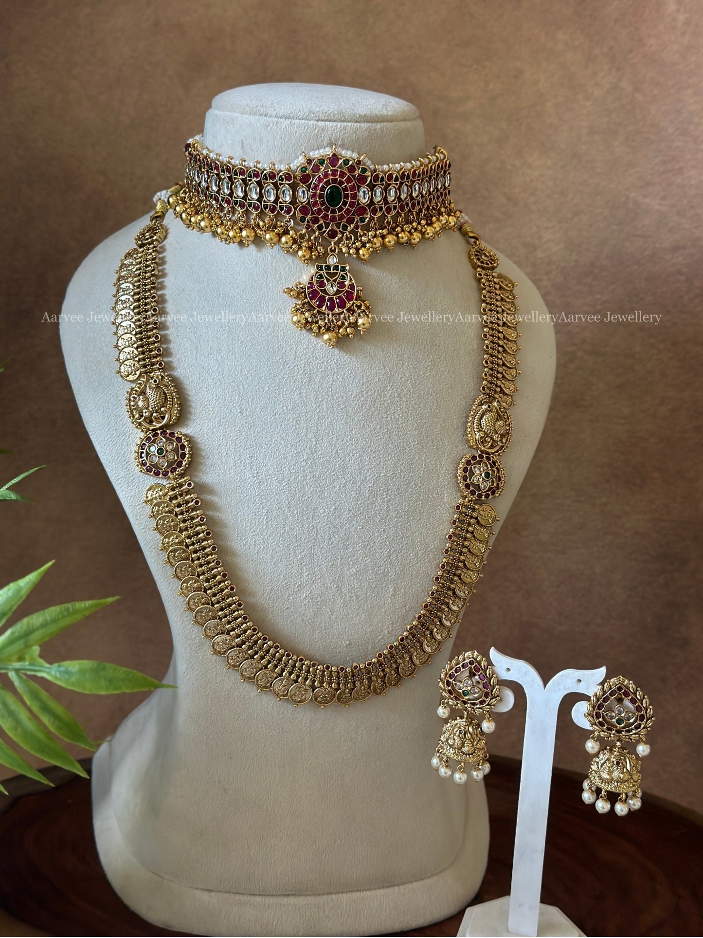 COMBO - KEMP CHOKER WITH COIN MID LENGTH CHAIN SET