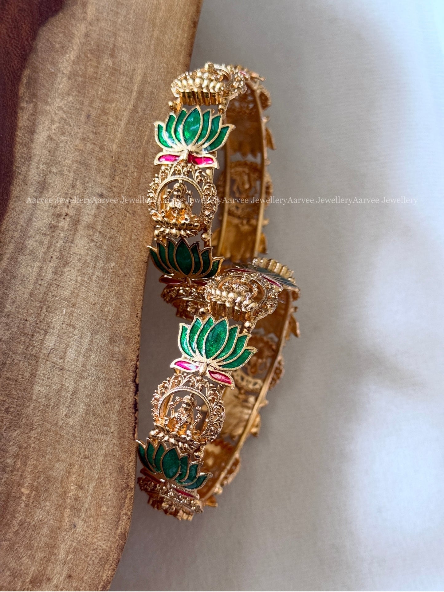 LAXMI & GREEN LOTUS BANGLE