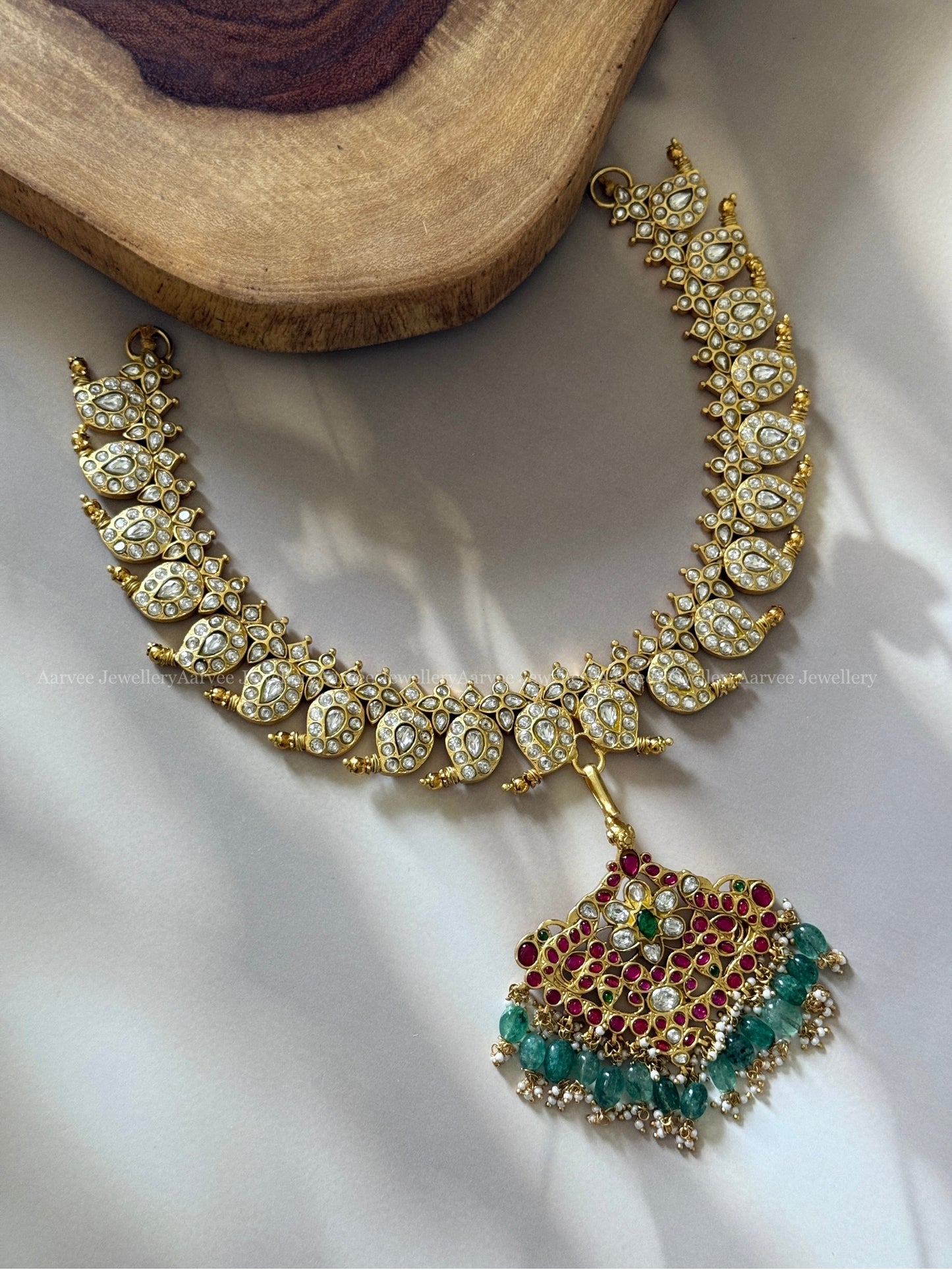 JADAU KUNDAN REVERSIBLE 6 IN 1 SHORT NECKLACE