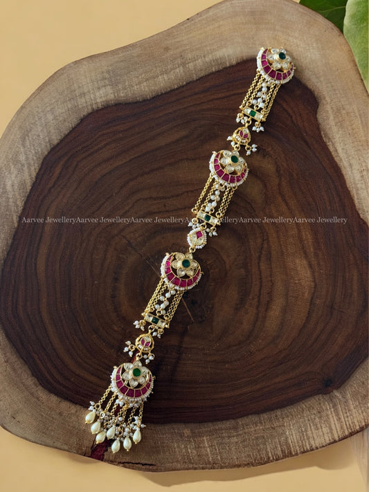 POLKI KUNDAN HAIR ACCESSORY - MID LENGTH