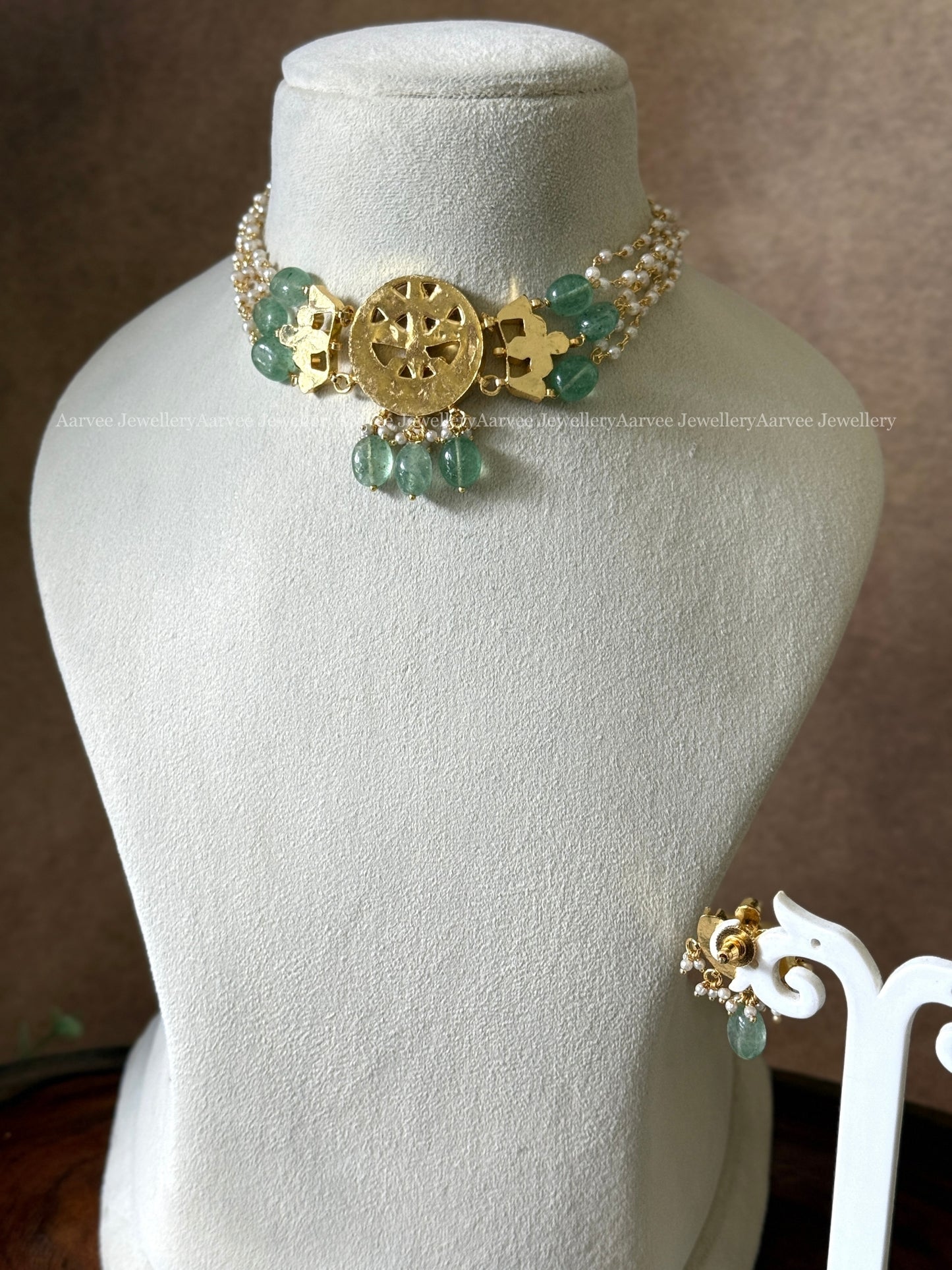 PEARL & PASTEL BEADS CHOKER SET | KAJOL IINSPIRED