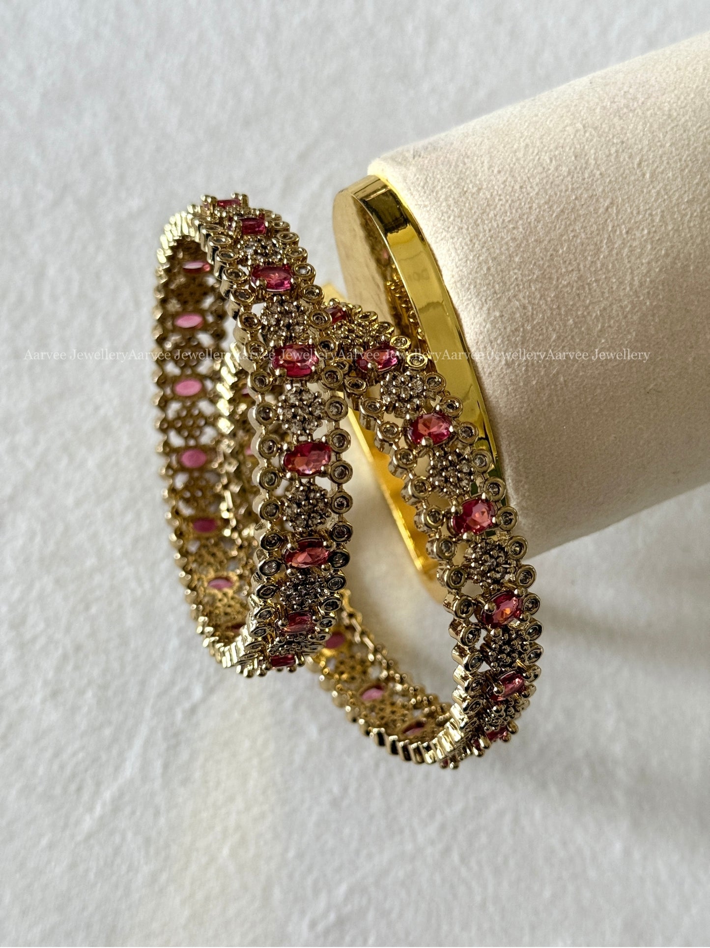 VICTORIAN RUBY STONE BANGLES