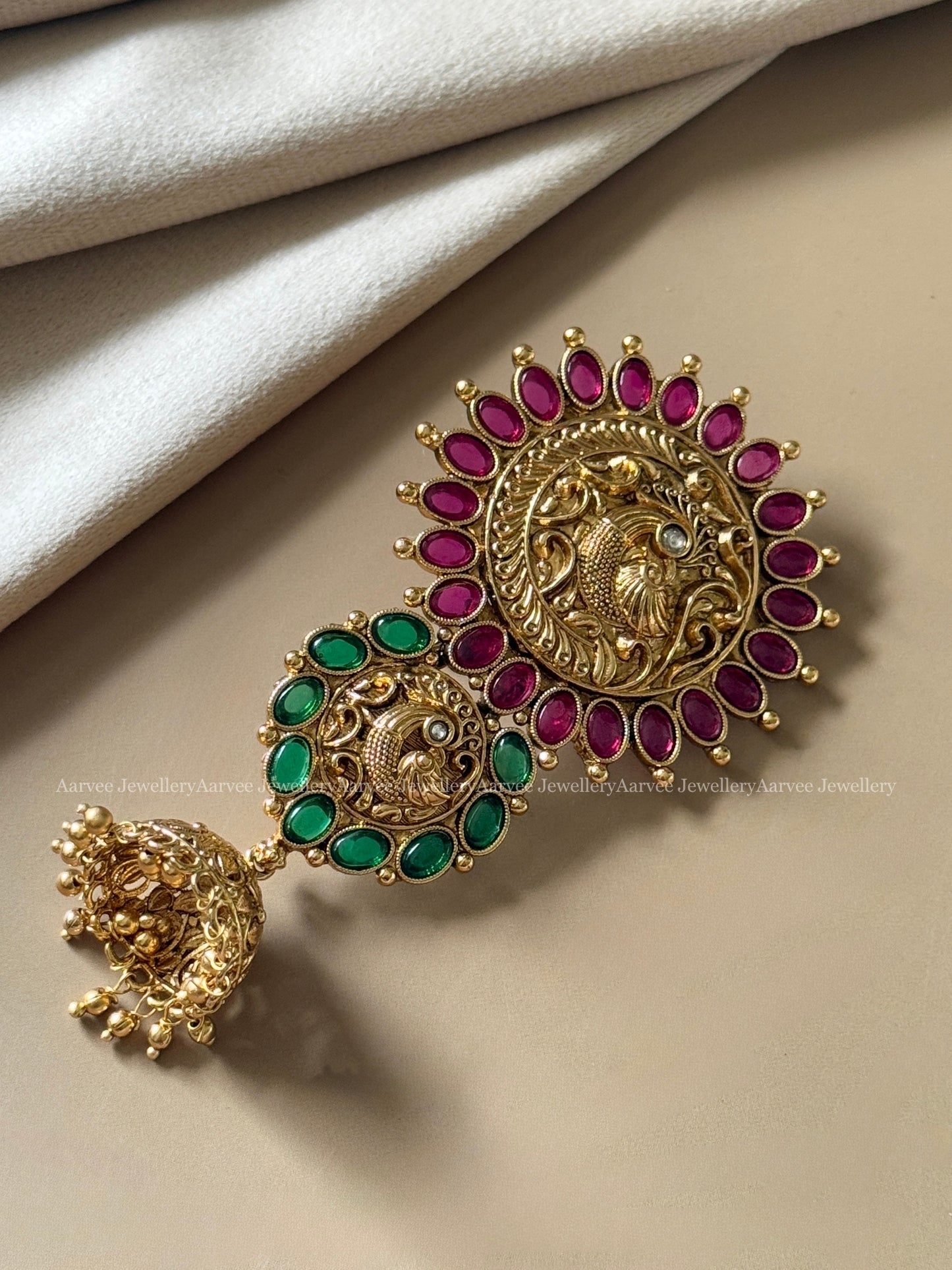 KEMP STONES JADA BILLA | HAIR ACCESSORY WITH PEACOCK MOTIF