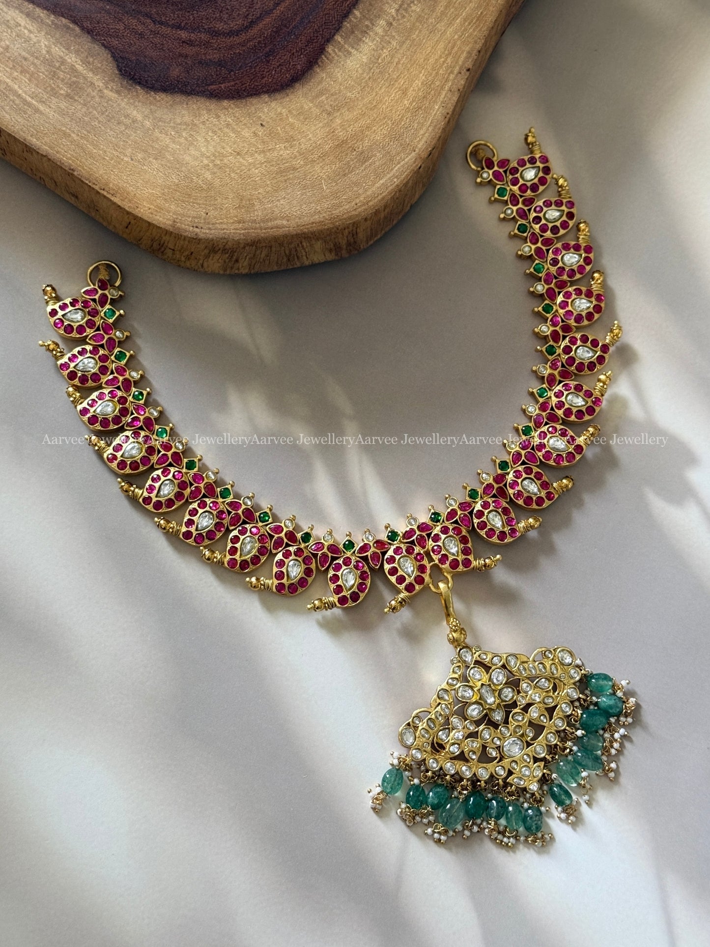 JADAU KUNDAN REVERSIBLE 6 IN 1 SHORT NECKLACE