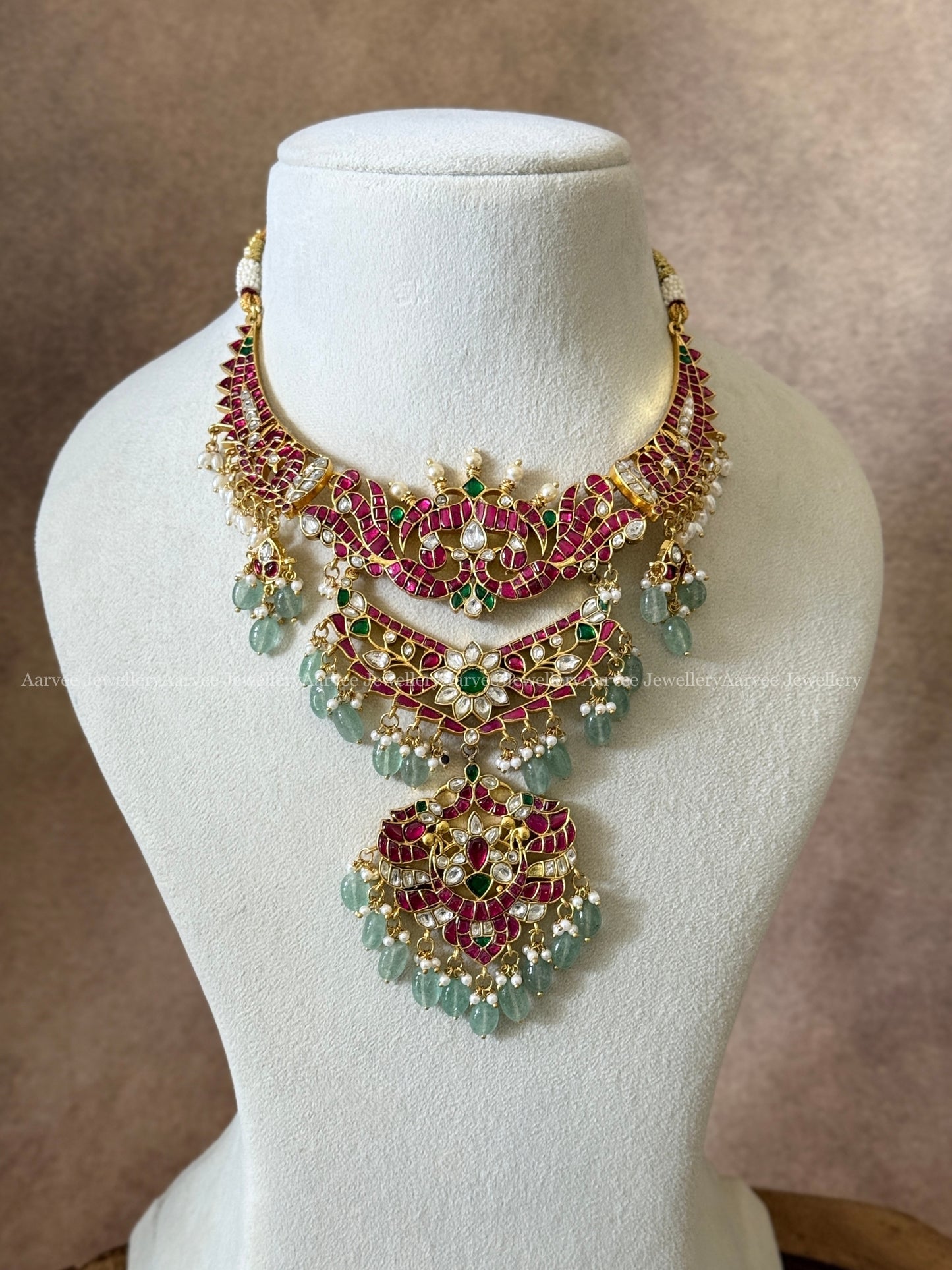 KANTI STATEMENT NECKLACE WITH PASTEL BEADS