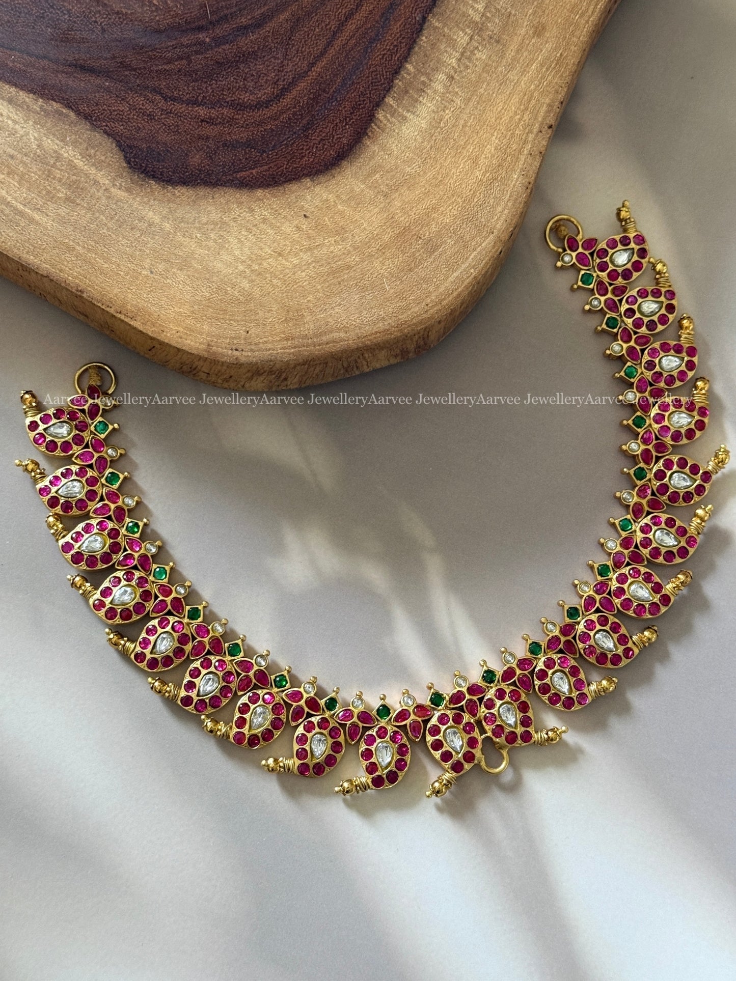 JADAU KUNDAN REVERSIBLE 6 IN 1 SHORT NECKLACE