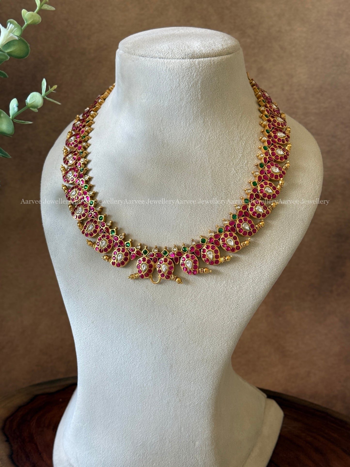 JADAU KUNDAN REVERSIBLE 6 IN 1 NECKLACE WITH PASTEL BEADS