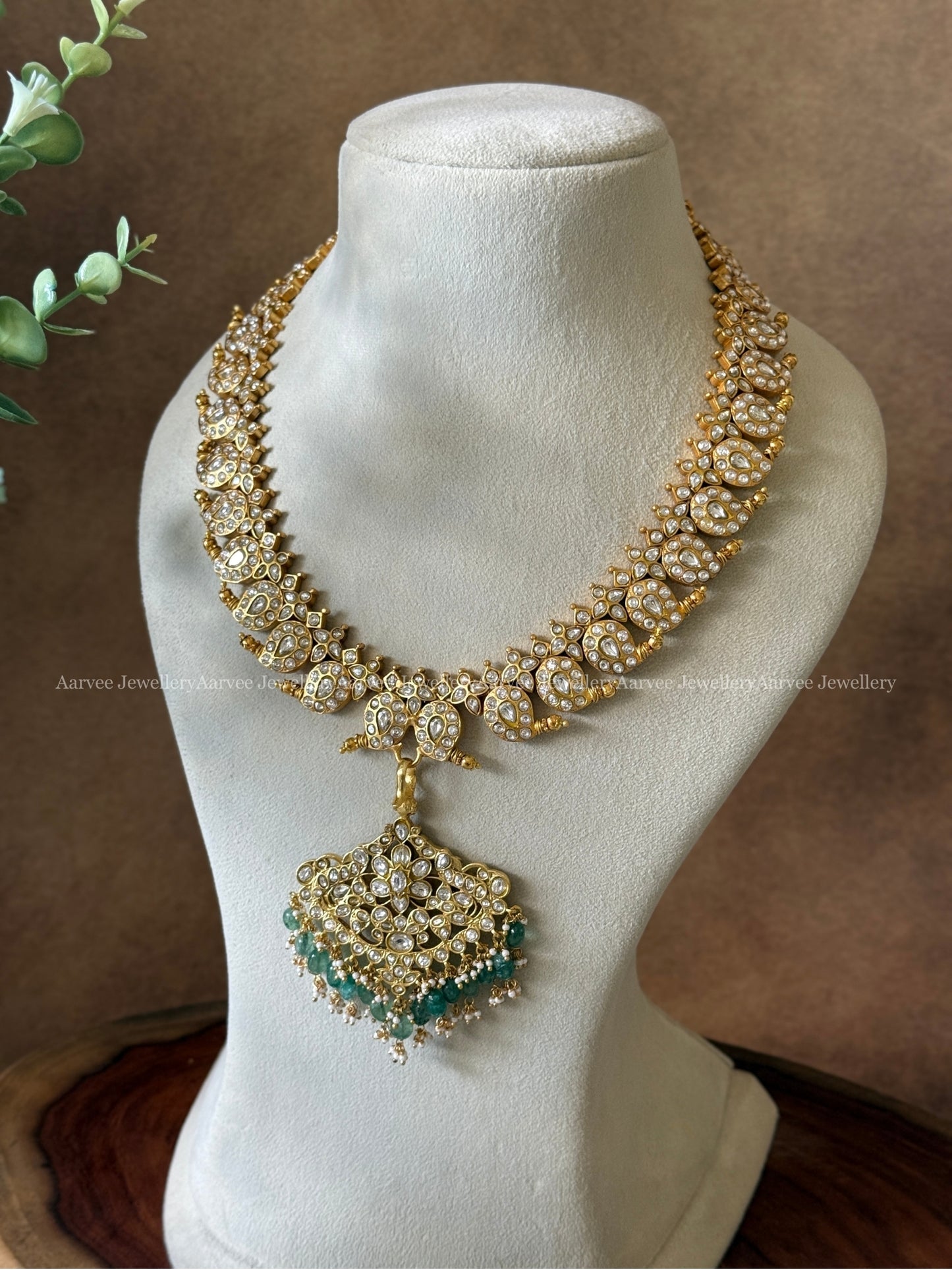 JADAU KUNDAN REVERSIBLE 6 IN 1 NECKLACE WITH PASTEL BEADS