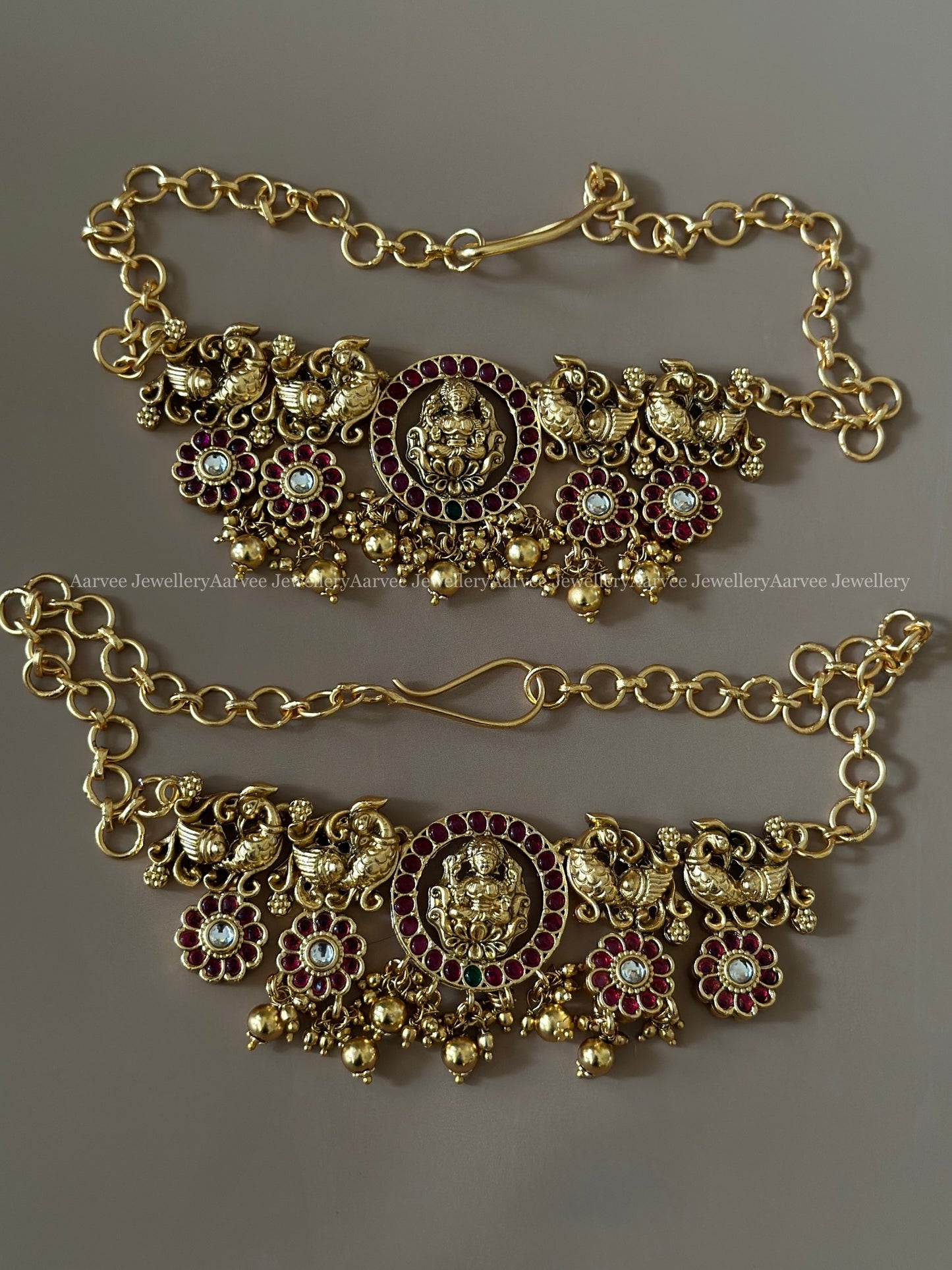 TEMPLE BRIDAL JEWELLERY SET WITH NAGAS/ NAKSHI MOTIF