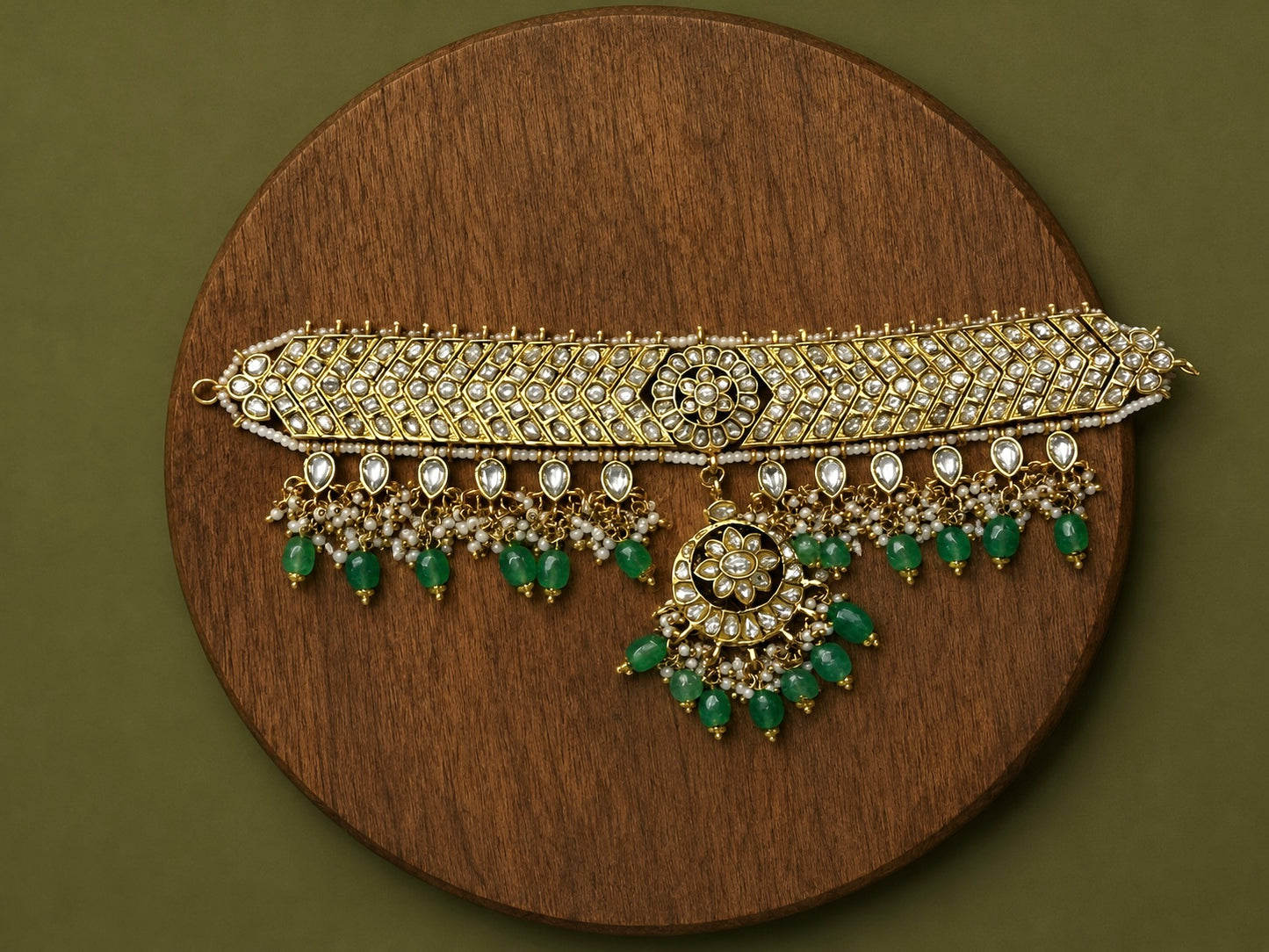 ADITI JADAU KUNDAN CHOKER | REVERSIBLE 2 IN 1 WITH WHITE AND RUBY STONES AND PASTEL BEADS