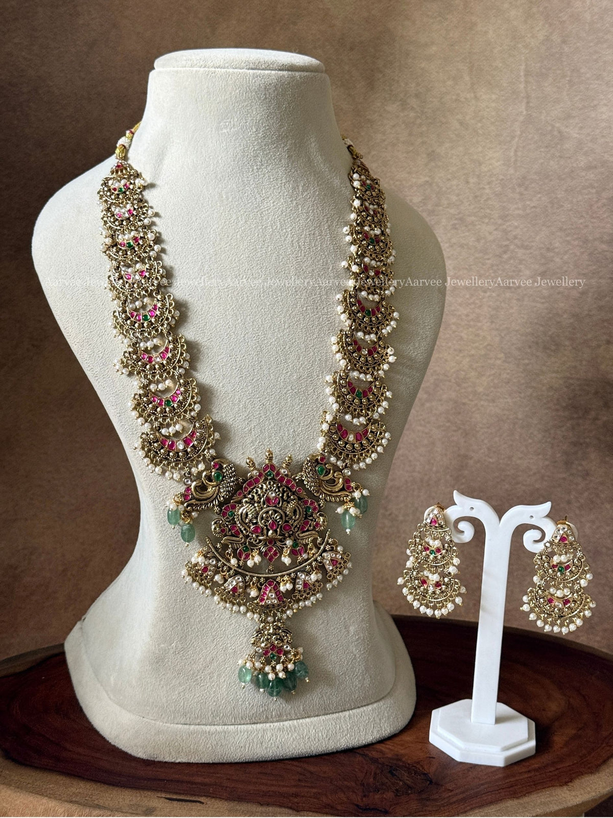 PREMIUM KUNDAN MUTLI COLOR NON IDOL HARAM SET WITH PASTEL BEADS