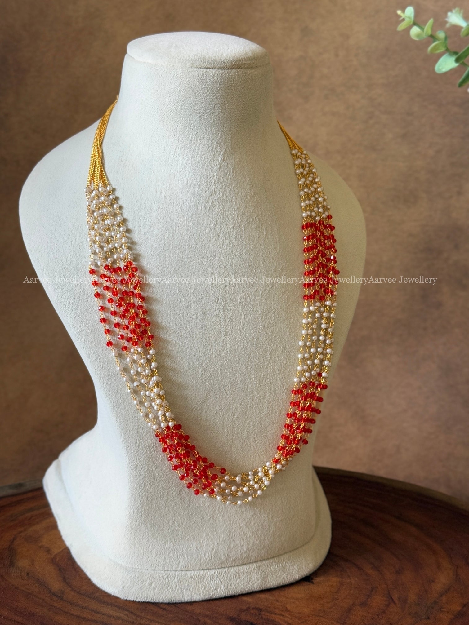 PEARL AND CORAL BEADS MALA 