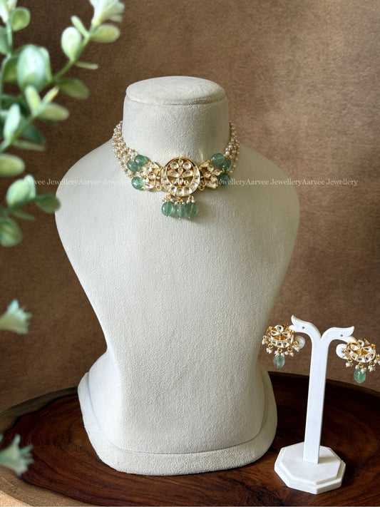PEARL & PASTEL BEADS CHOKER SET | KAJOL IINSPIRED