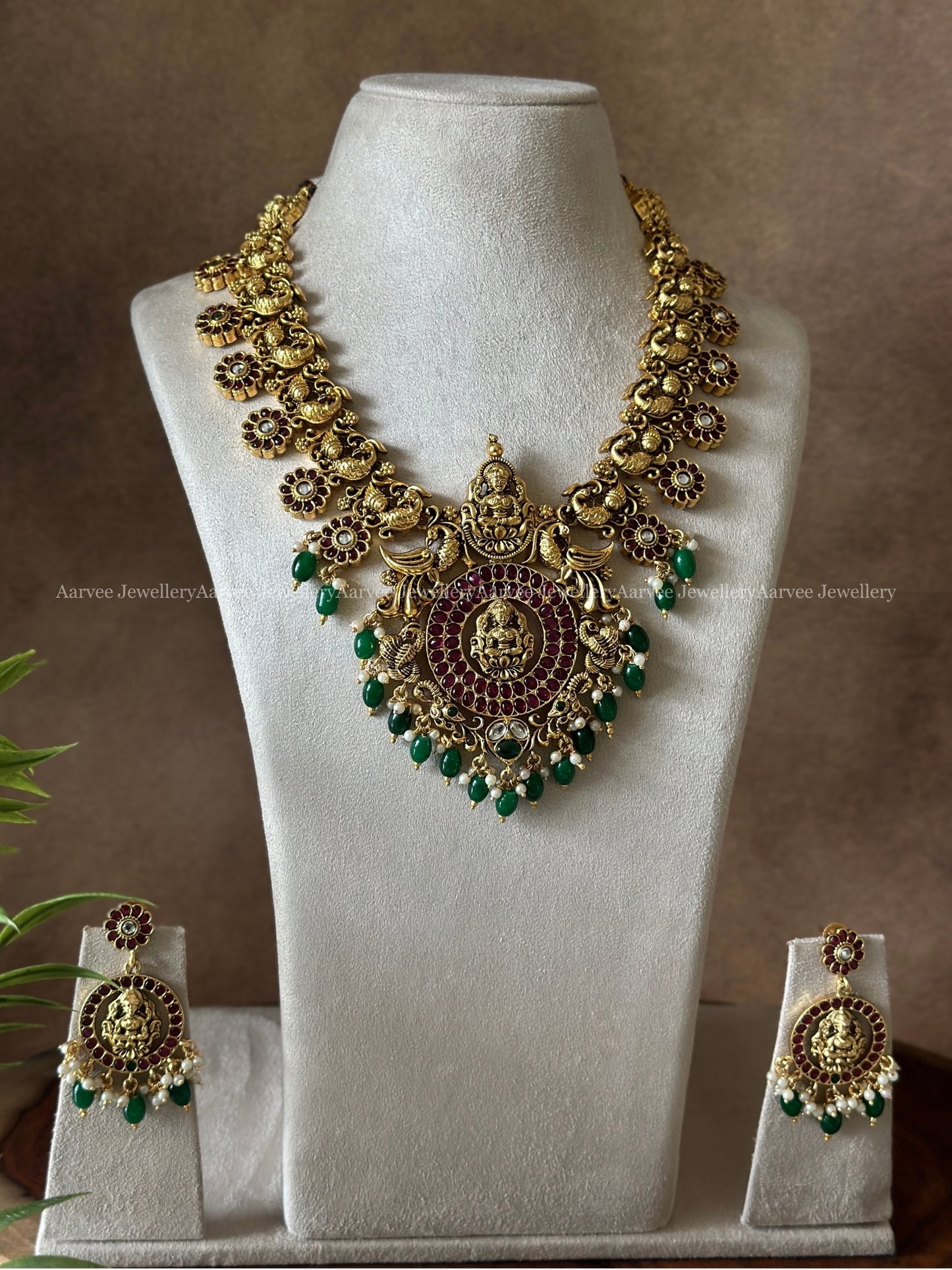 TEMPLE JEWELLERY | NAGAS/NAKSHI MOTIF NECKLACE SET