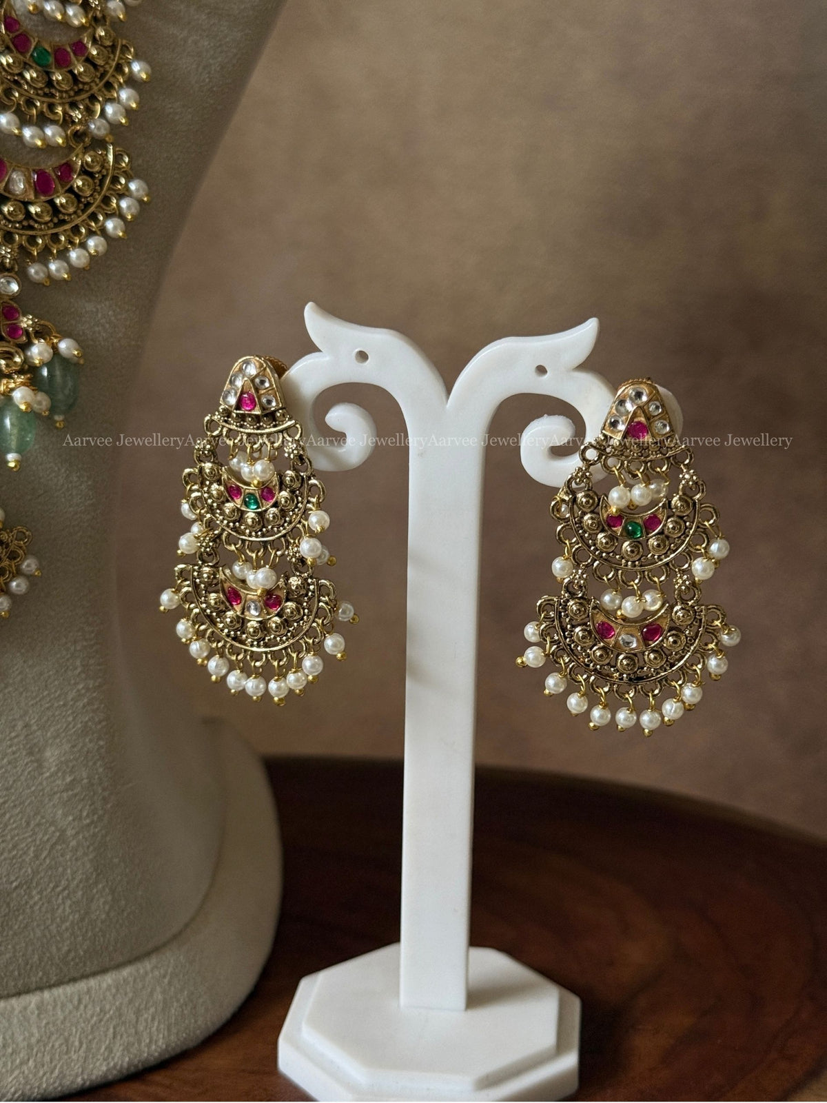 PREMIUM KUNDAN MUTLI COLOR NON IDOL HARAM SET WITH PASTEL BEADS