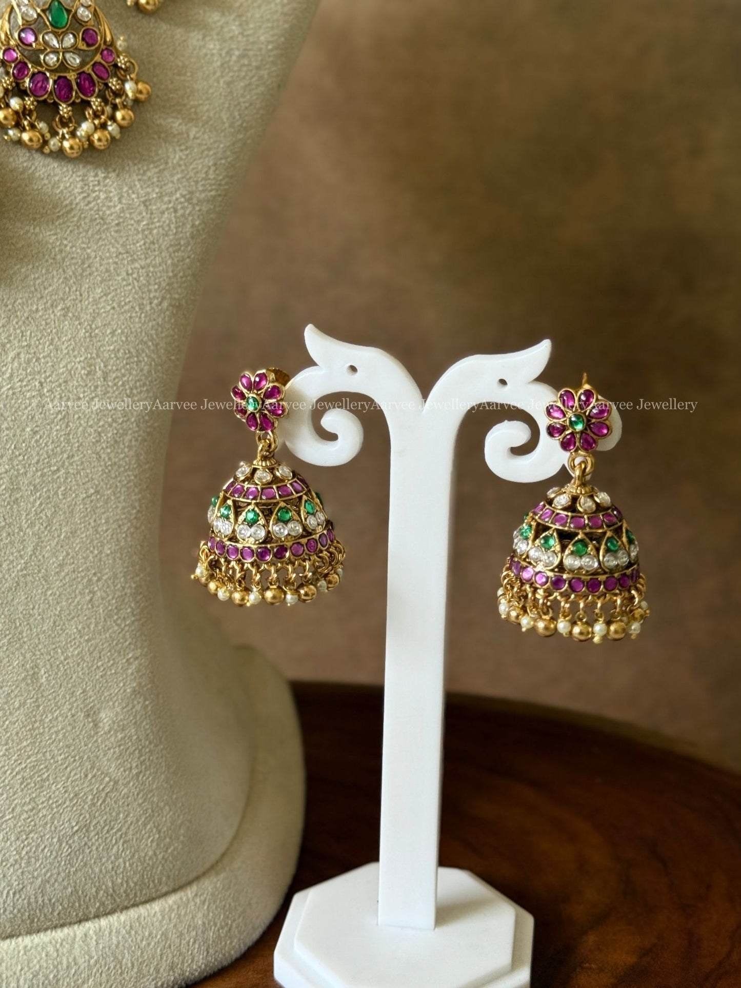 COMBO - PREMIUM PINK KUNDAN STONE CHOKER AND ANTIQUE GOLD COIN NECKLACE SET WITH MULTI PENDANTS