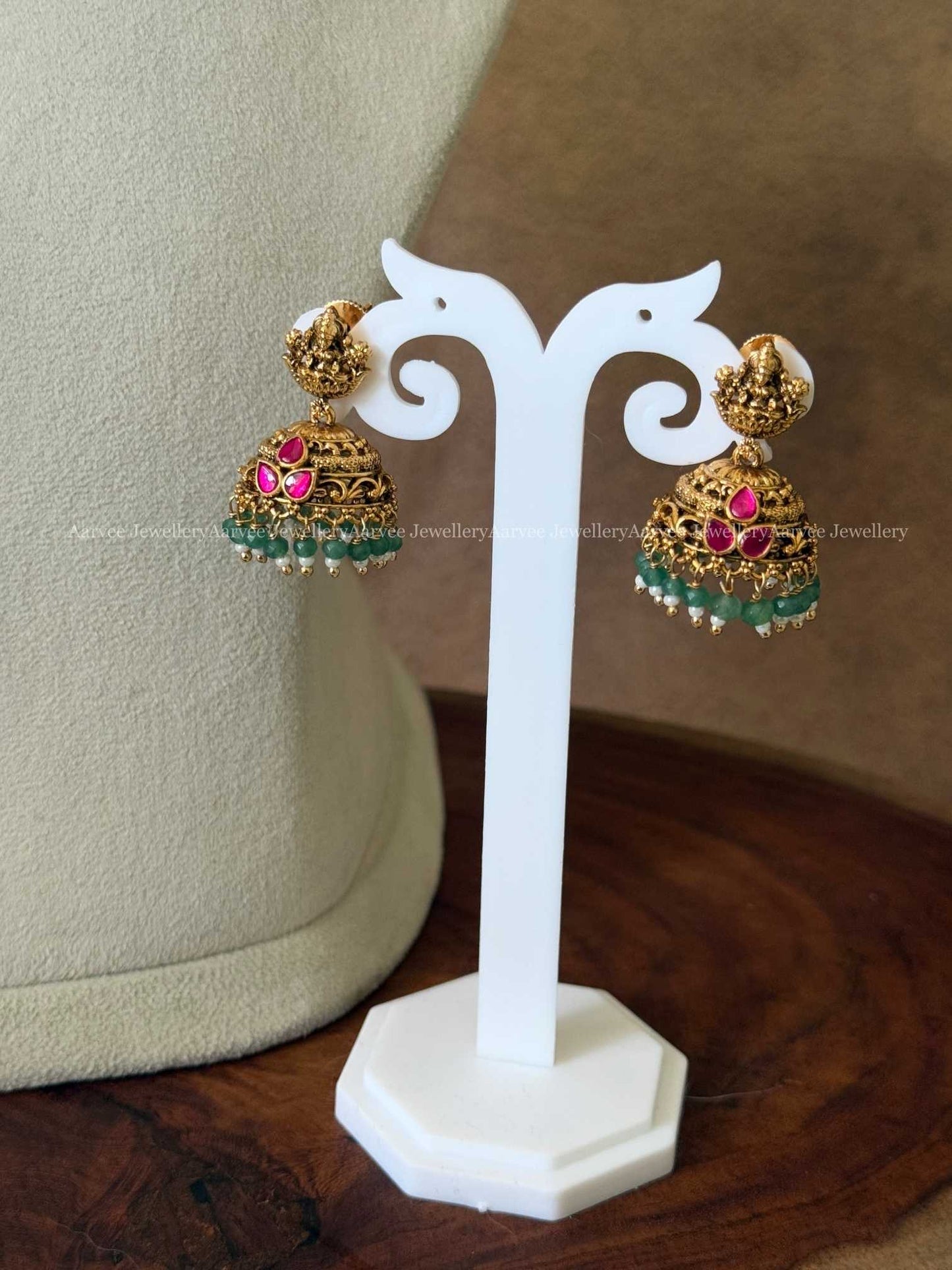 TEMPLE LAKSHMI PASTEL BEADS CHOKER SET
