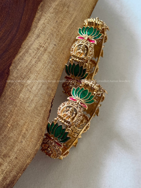 LAXMI & GREEN LOTUS BANGLE