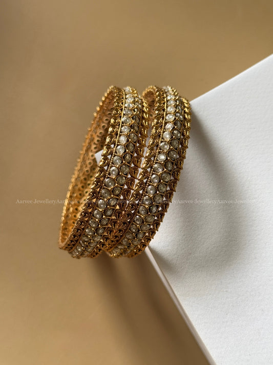 HIGH QUALITY WHITE CZ STONES BANGLE