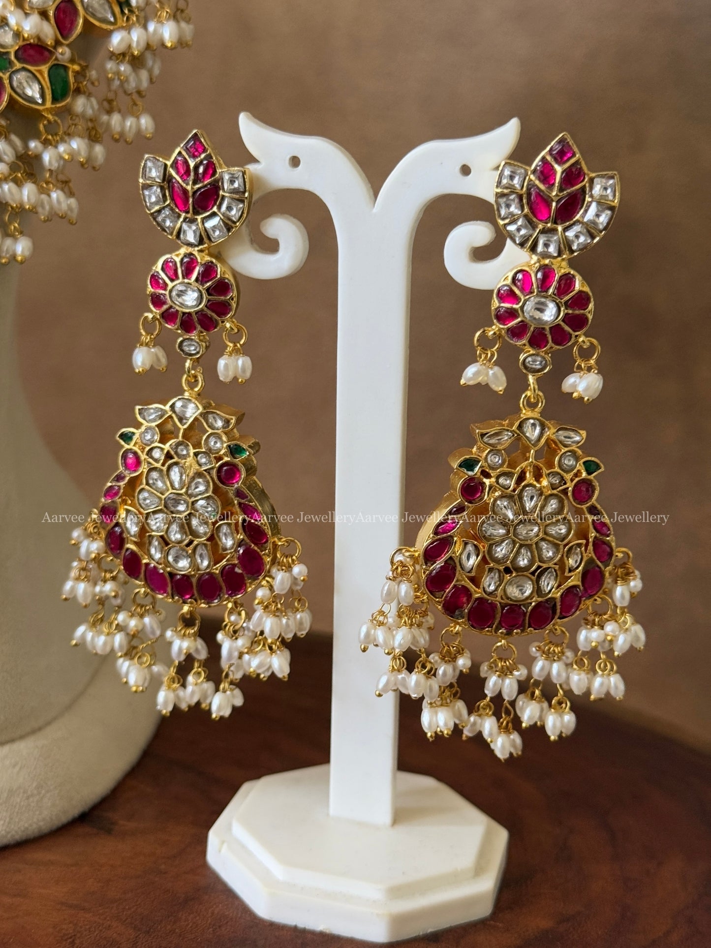 JADAU KUNDAN FLORAL GUTTA PUSALU HARAM SET