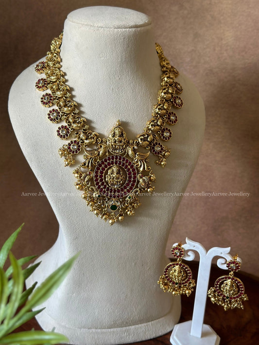 TEMPLE JEWELLERY | NAGAS/NAKSHI MOTIF NECKLACE SET