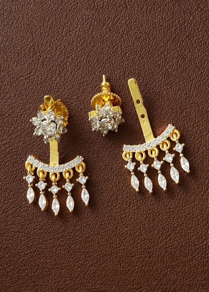 AD WHITE STONES EARRINGS