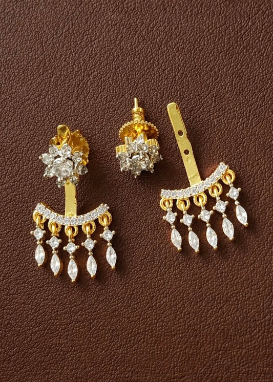AD WHITE STONES EARRINGS