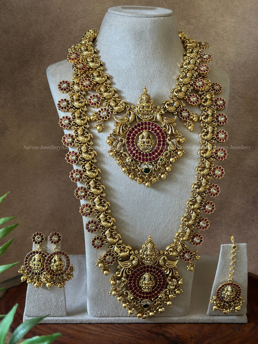 TEMPLE BRIDAL JEWELLERY SET WITH NAGAS/ NAKSHI MOTIF