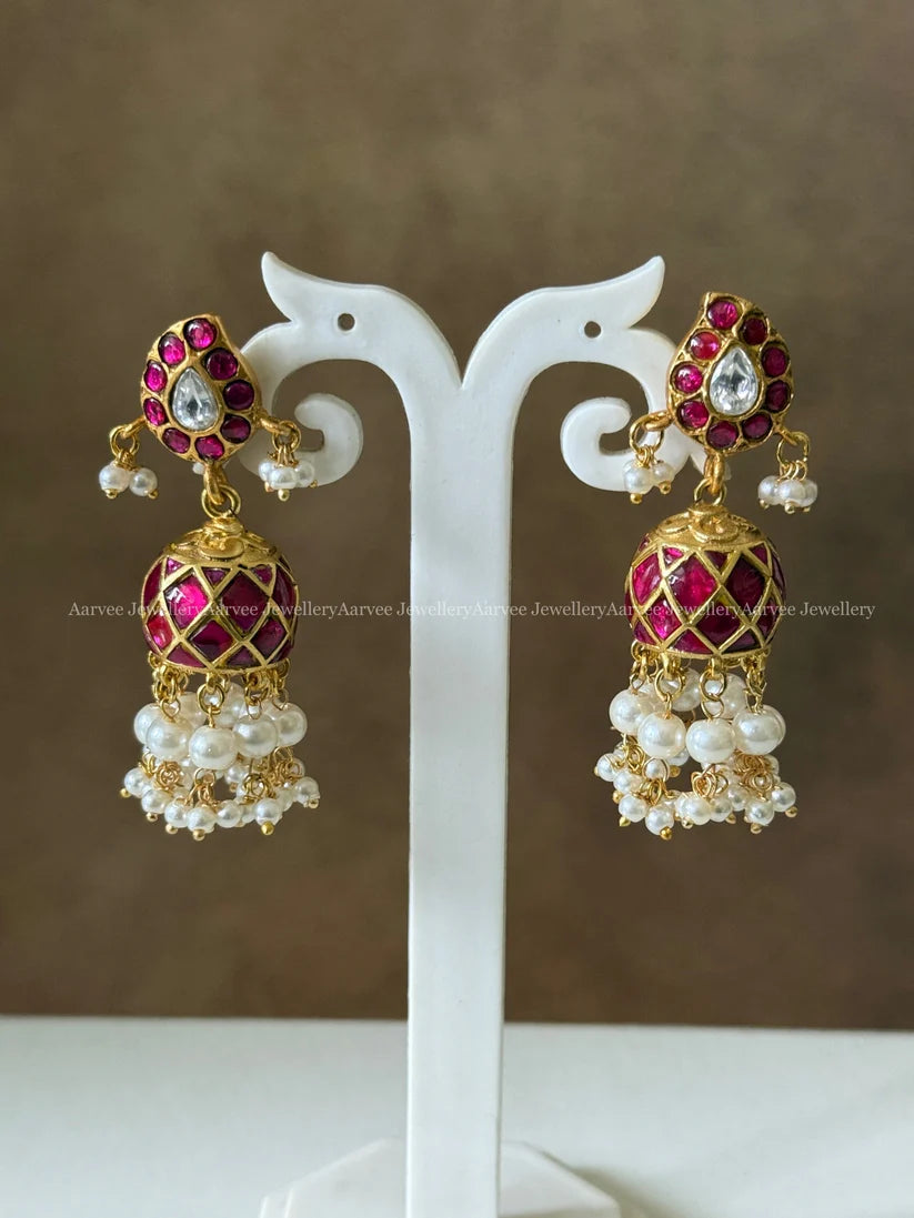 MINIMAL JADAU KUNDAN BRIDAL JEWELLERY SET