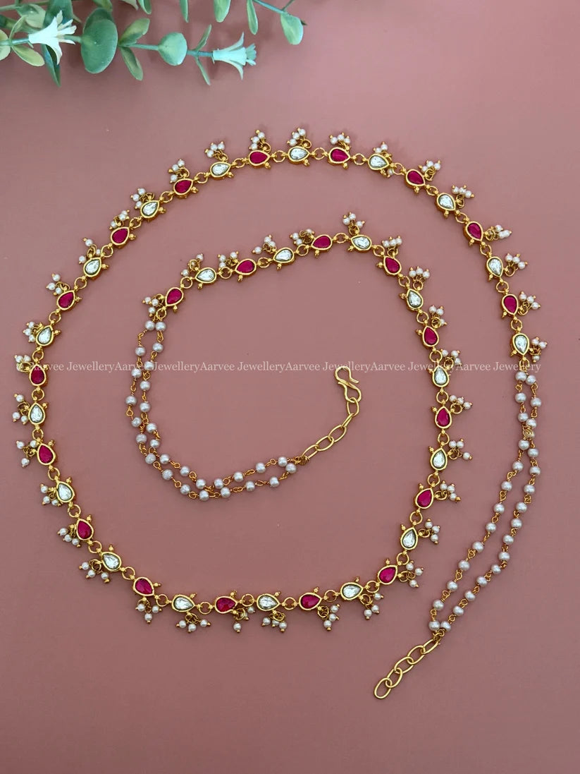 MINIMAL JADAU KUNDAN BRIDAL JEWELLERY SET